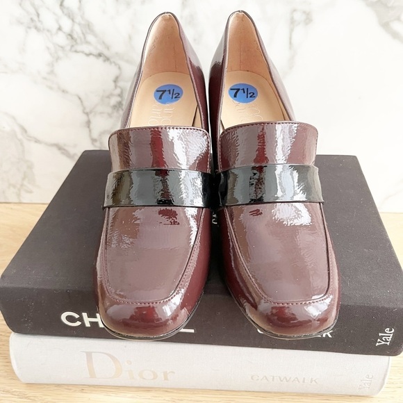 BNWT Franco Sarto Patent Block Heel Dress Loafer - Picture 9 of 10